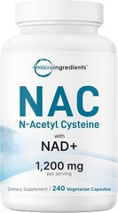 Micro Ingredients NAC with NAD+, 240 Vegetarian 240 Count (Pack of 1)