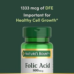 Folic Acid 800mcg Tablets Nature s Bounty 250