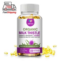 Milk Thistle Liver Cleanse & Detox Herbal Liver Support Supplement Pills 1000mg