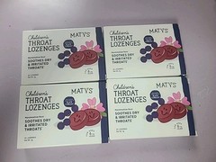 Set Of 4 Matys Kids Throat Lozenges Soothe Dry Irritated Throats 20ct Each