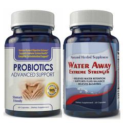 Probiotics Digestive Supplement & Water Away Fluid Balance Dietary Supplement