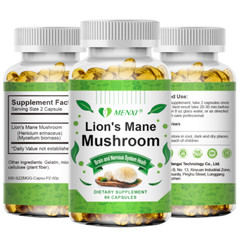 500Mg Organic Lions Mane Mushroom Nootropic Brain Memory Focus Immune Support