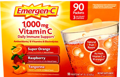 Emergen-C Vitamin C 1000mg Powder with Antioxidants Fizzy Drink 90 Ct EXP 08/26
