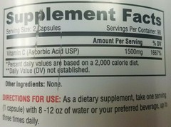 Vitamin C 1500 mg 180 Capsules – Immune Support Antioxidant Supplement