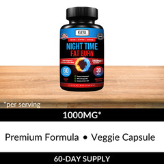 (2 Pack) Night Time Fat Burn Supplement 60ct, Metabolism Support, Weight Loss