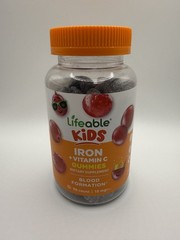 Lifeable Kids – Iron + Vitamin Gummies Blood Formation 90 Count – Brand New