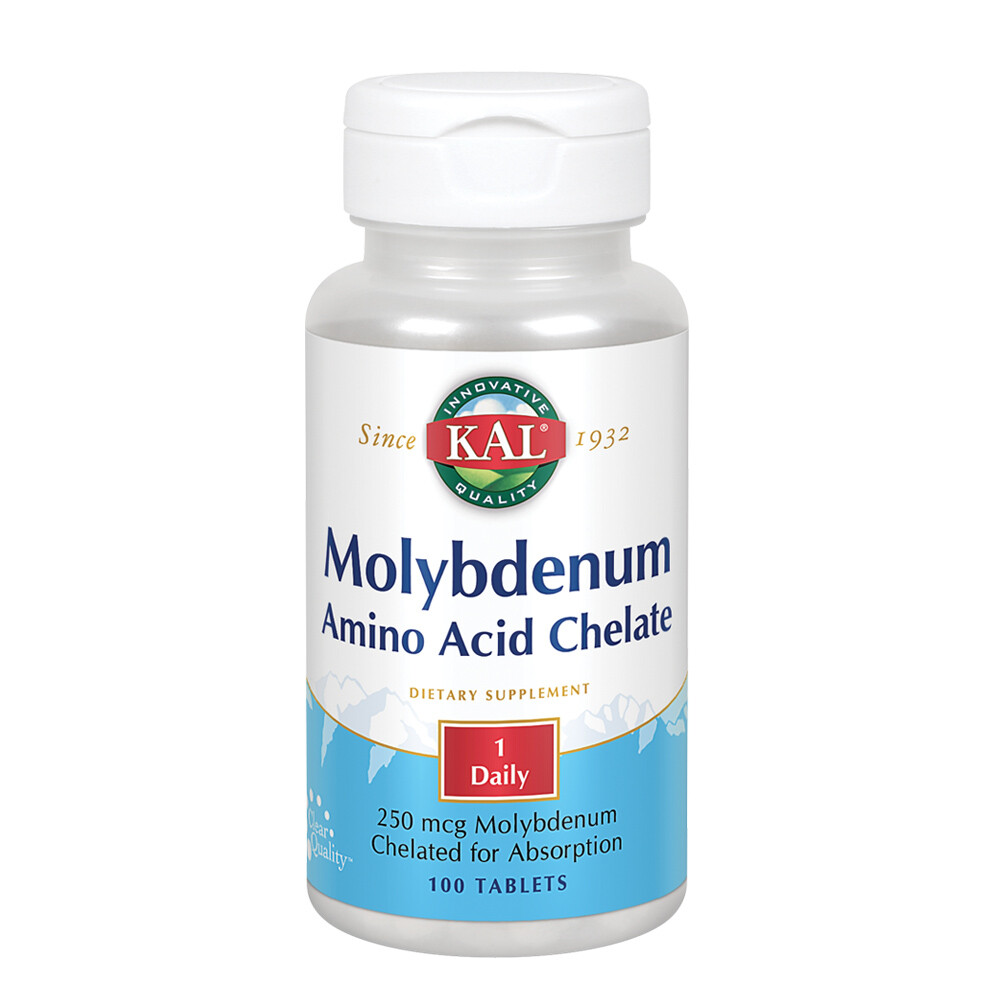 KAL Molybdenum Chelated, Tablet (Btl-Plastic) 250mcg 100ct