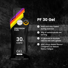 Precision Fuel PF30 Energy Gels – Mild, Neutral Flavour Running Gels for Enduran