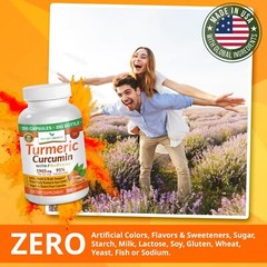 Turmeric Curcumin with Black Pepper Extract – Organic Powder 200 Capsules – 1…
