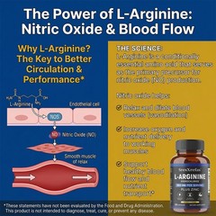 L-Arginin – Supports Nitric Oxide Production, Energy&Muscle Recovery 30~120Caps