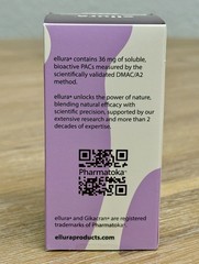 Ellura 36mg Bioactive PACs Cranberry Extract for UTI Support 90 Cap. Exp 2027/11