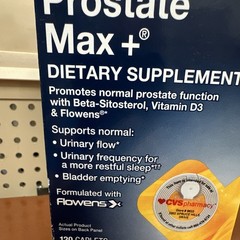 CVS Health Prostate Max+ Prostate & Urinary Support Caplets 120ct Exp 10/26