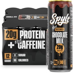 High Protein Max Chocolate Milk with 140mg Caffeine & 20g Protein – 90 Calori…