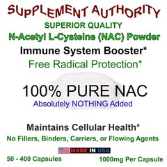 N-Acetyl Cysteine L-Cysteine NAC Powder 1000mg Capsules 100% PURE NEW & FRESH!