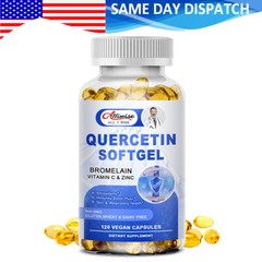 Quercetin 1000Mg with Bromelain 200Mg & Zinc Per Serving,120 Vegetarian Capsules
