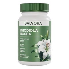 2 X Salvora Rhodiola Rosea Supplement – Golden Root Adaptogen Capsules -Rhodiola