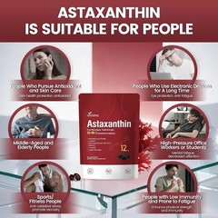 Astaxanthin 12mg 240 Softgels, 4 Month Supply,Triple Strength,Non-GMO,Eye Health