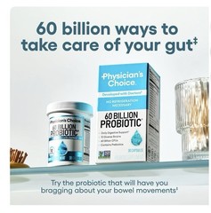 2 BOTTLES Physician’s Choice 60 Billion Probiotic Dietary Supplement 30Capsules.