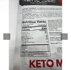7 KetoLogic Keto Meal Packs W/ Shaker Cup Chocolate Strawberry Vanilla