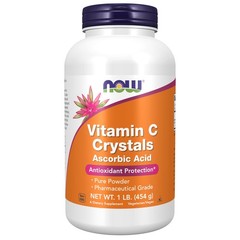 NOW Supplements, Vitamin C Crystals 16 Ounce (Pack of 1), White/Yellow
