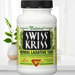 Swiss Kriss Herbal Laxative for Gentle Occasional Constipation 250 Tablets