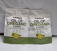 2 Sealed Resilia Oil Of Oregano 6,000 Mg, With Black Seed Oil, 60 Softgels Each