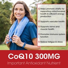 120 Coenzyme Q10 300mg Capsule Antioxidant,Heart Support,Increase Energy Stamina
