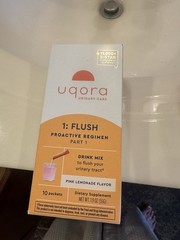 Uqora Urinary Tract FLUSH Dietary Supplement Pink Lemonade 10 Pkt Exp 06/2026