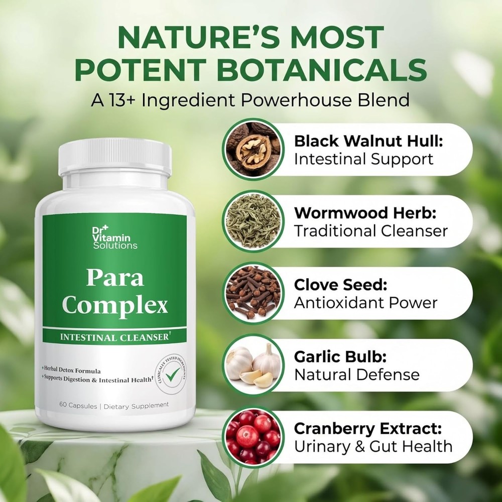 Para Complex Intestinal Cleanser – Wormwood, Black Walnut, Cleanse for Humans