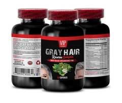 Biotin and Chlorella Infused Formula: GRAY HAIR REVERSE Complex – 1 B: 60 Caps