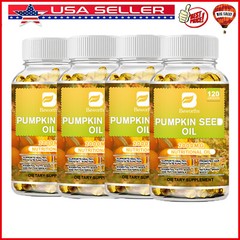 1/2/4 Bottles Pumpkin Seed Oil Capsules 2000mg Nutrional Oil, Brain Boost