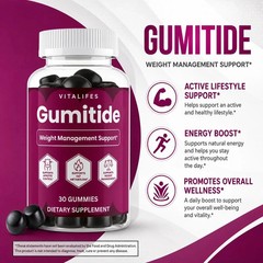 ( 5 Pack ) Gumitide Weight Management Gummies, Gumitide Supplement 30 Gummies