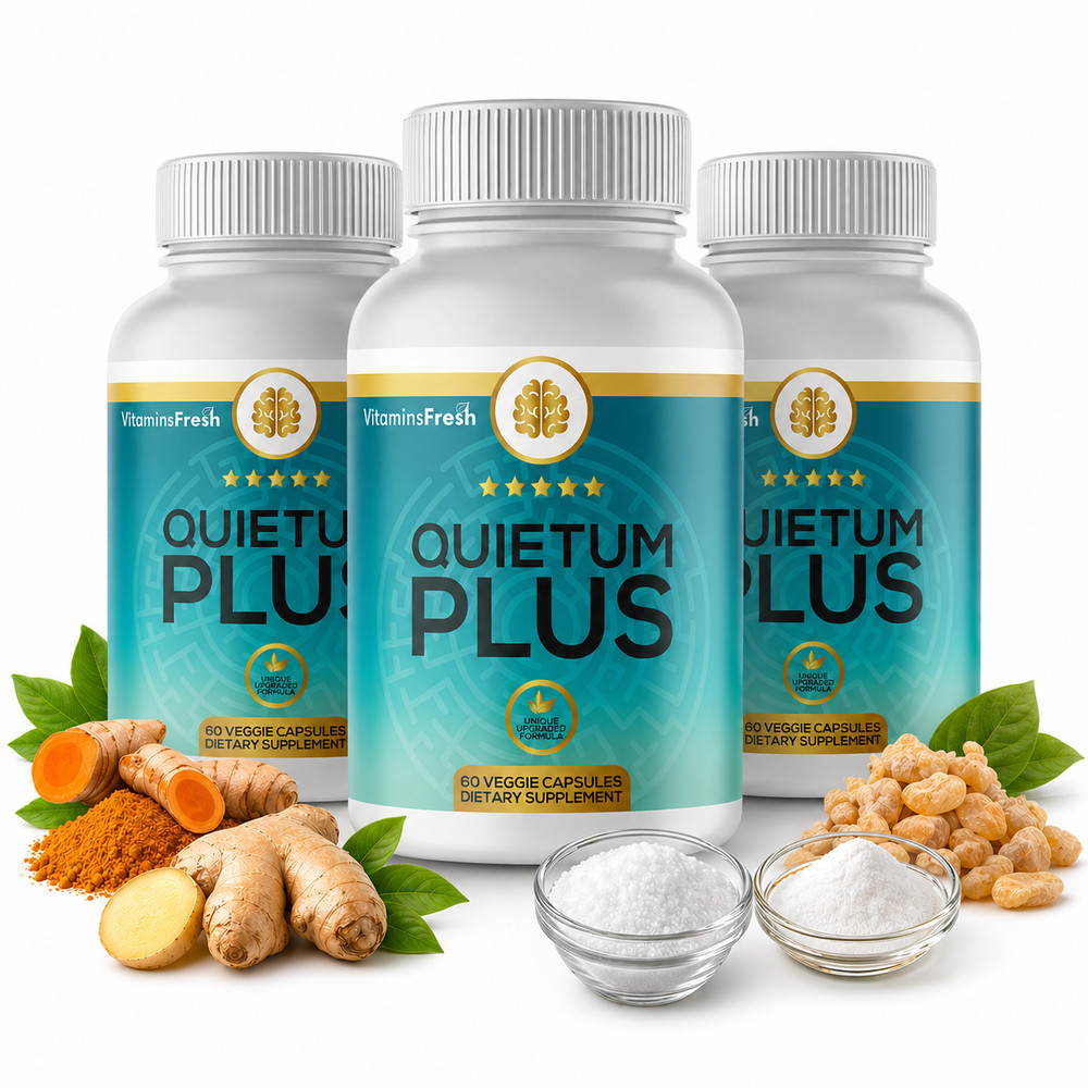 Quietum Plus Supplement Herbal Blend w/ Turmeric, Ginger Boswellia (3 Bottles)