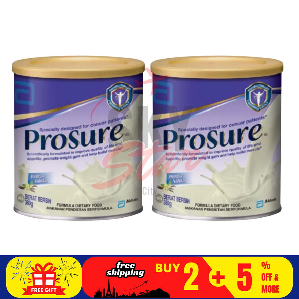 2X Abbott Pro Sure Milk Improve Appetite High Protein Prebiotic EPA 380g Vanilla