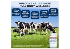 Ultimate 100% Grass Fed Beef Organs Supplement Supports 180 Count (Pack of 1)