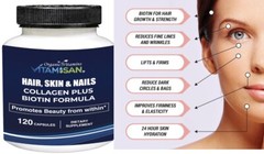 Biotin Multi Collagen Pills 3000 mg – 240 Capsules – Hair, Skin, Nails, Bones