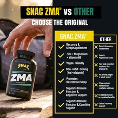SNAC ZMA The Original Sleep & Recovery Supplement – 90 Count (Pack of 2)