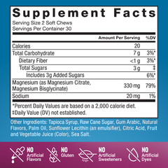 Force Factor Ultimate Magnesium 330mg Glycinate Citrate Relaxation Chews 60ct