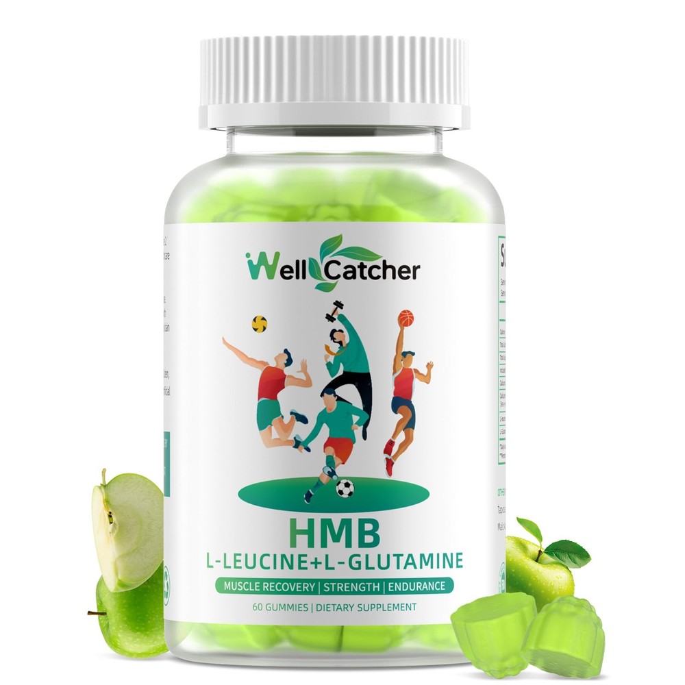 HMB and Leucine Amino Acid Gummies: Supplements for 60 Count (Pack of 1)