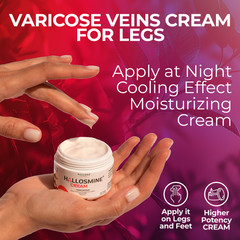 Hallosmine PLUS Diosmin 500mg + FREE Cream Veins 4 oz, 03 Bottles – 180 Caps