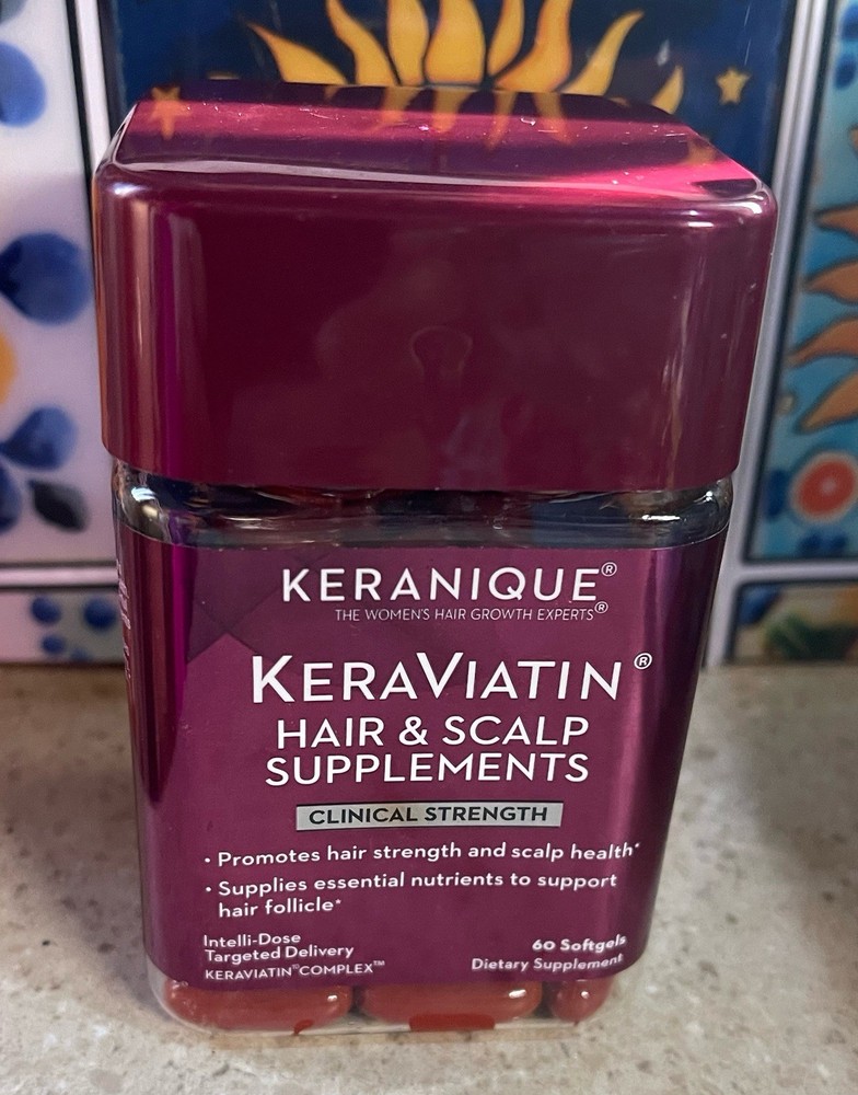 Keranique KeraViatin Hair & Scalp Health Supplement, Clinical Strength, Biotin