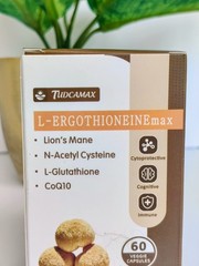 L-ERGOTHIONEINE max by Tudcamax Dietary Supplemnt 60 Veg Caps NIB 12/28 w/ CoQ10