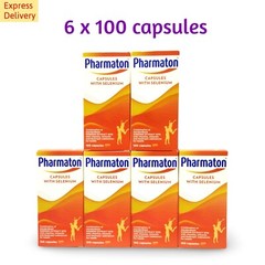 6 x 100’s Pharmaton Capsules with Selenium & Ginseng Extract Energy Booster
