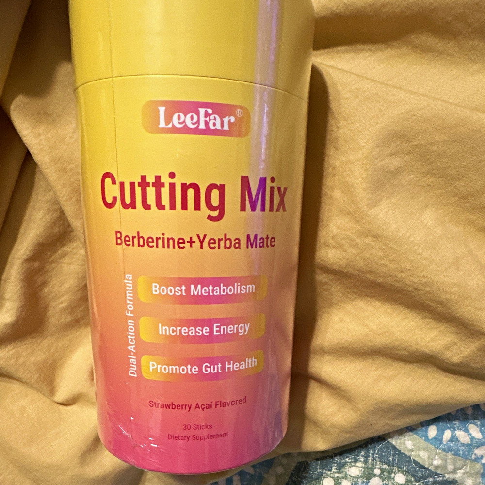 LeeFar Cutting Mix Berberine + Yerba Mate Powder Dual-Action Strawberry Acai 30