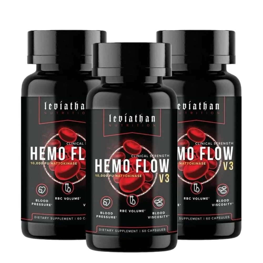 3pcs Leviathan Nutrition Hemo circulation Supplement with Nattokinase for Nit…