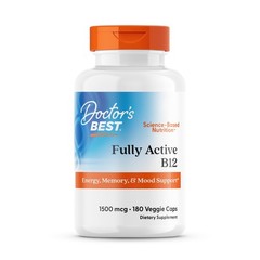 Doctor’s Best Vitamin B12 Methylcobalamin for 180 Count (Pack of 1), No Color