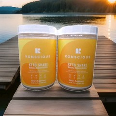 2x Konscious Keto Shake Banana Creame Ketogenic Weight Loss MCT Whey Avacado Oil