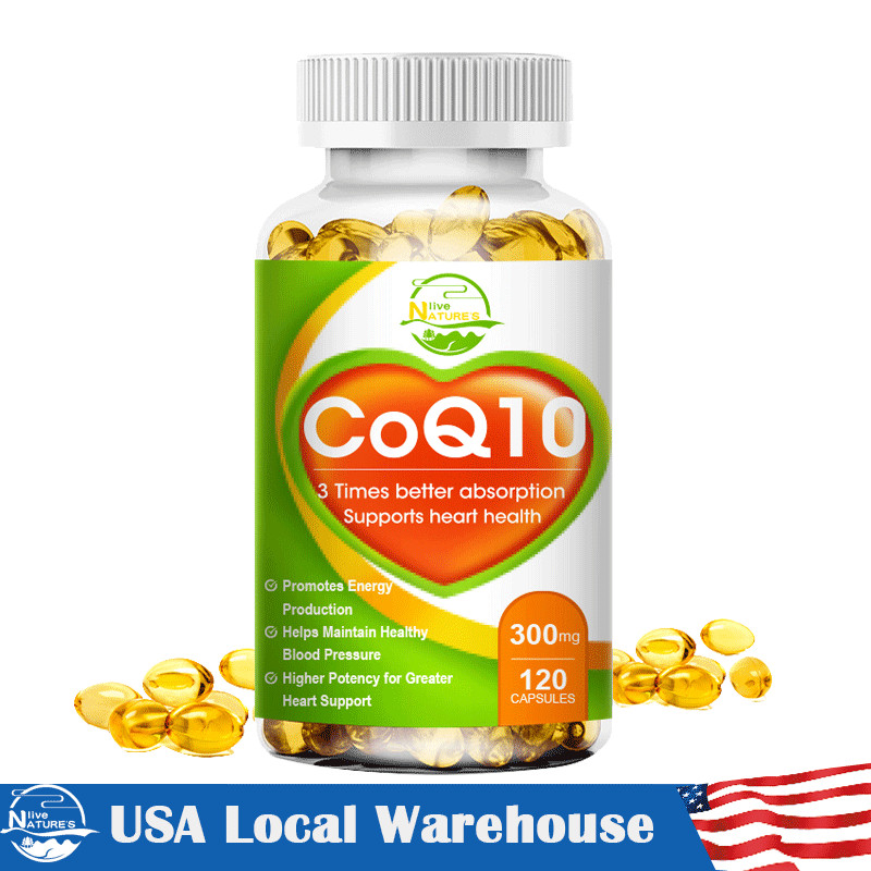 Nature’s Live CoQ10 Softgels- Supports Heart Health Non-GMO, 300mg, 120 Capsules