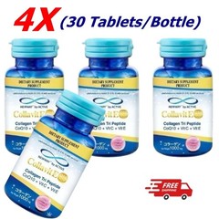 4X Newway Colla VitE Q10 Plus Collagen Ascorbic Tri-Peptide Wellness Health 30 T