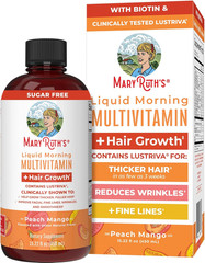 MaryRuth’s Liquid Multivitamin+Hair – Lustriva for Thicker Hair & Wrinkles – 15.